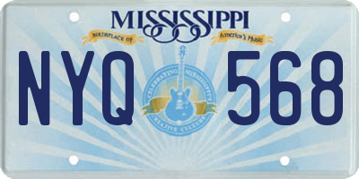 MS license plate NYQ568