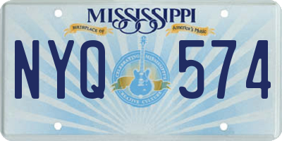 MS license plate NYQ574