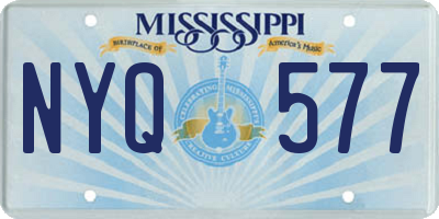 MS license plate NYQ577