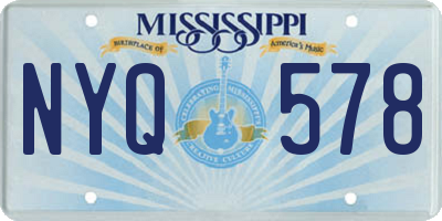 MS license plate NYQ578