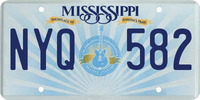 MS license plate NYQ582