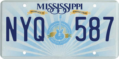 MS license plate NYQ587