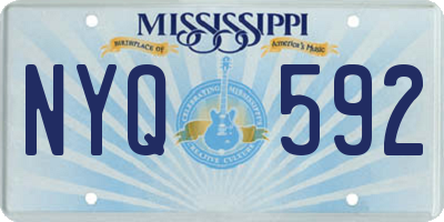 MS license plate NYQ592