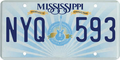 MS license plate NYQ593