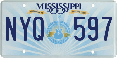 MS license plate NYQ597