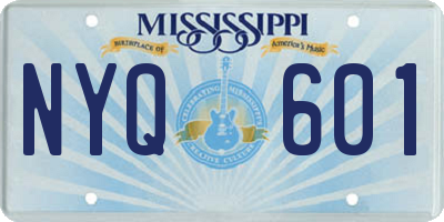 MS license plate NYQ601