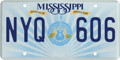 MS license plate NYQ606