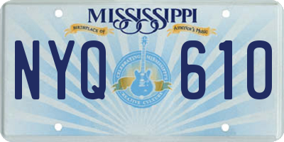 MS license plate NYQ610