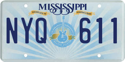 MS license plate NYQ611