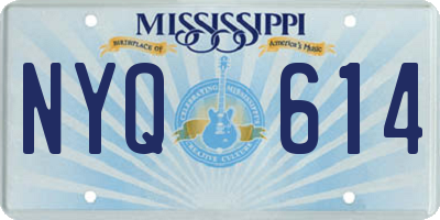 MS license plate NYQ614