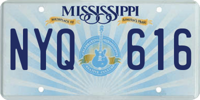 MS license plate NYQ616