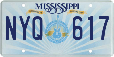 MS license plate NYQ617
