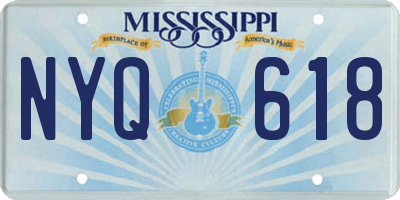 MS license plate NYQ618