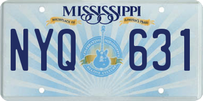 MS license plate NYQ631