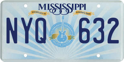 MS license plate NYQ632