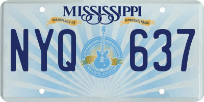 MS license plate NYQ637