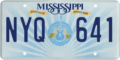 MS license plate NYQ641