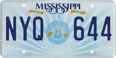 MS license plate NYQ644