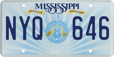MS license plate NYQ646