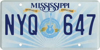 MS license plate NYQ647