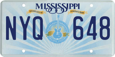 MS license plate NYQ648