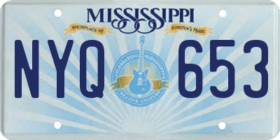 MS license plate NYQ653