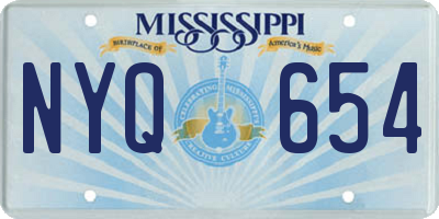 MS license plate NYQ654