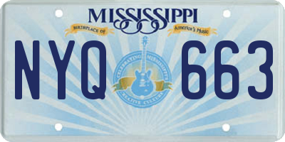 MS license plate NYQ663