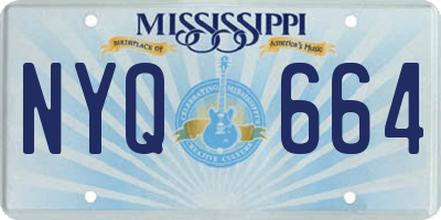 MS license plate NYQ664