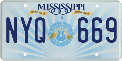 MS license plate NYQ669