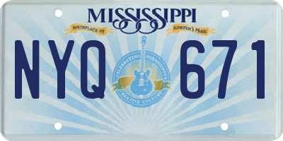 MS license plate NYQ671