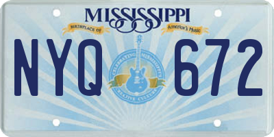 MS license plate NYQ672