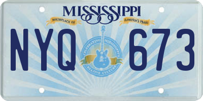 MS license plate NYQ673