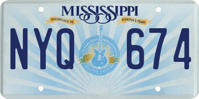MS license plate NYQ674