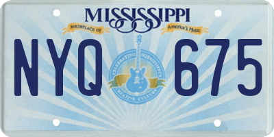 MS license plate NYQ675