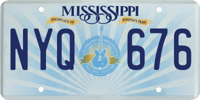 MS license plate NYQ676