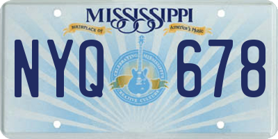 MS license plate NYQ678