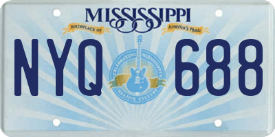 MS license plate NYQ688