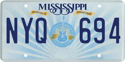 MS license plate NYQ694