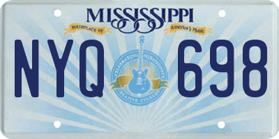 MS license plate NYQ698