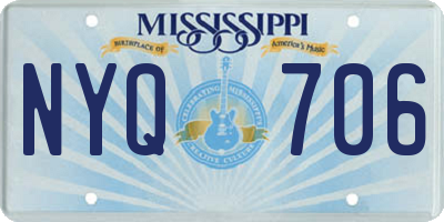MS license plate NYQ706