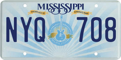 MS license plate NYQ708