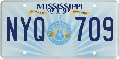 MS license plate NYQ709
