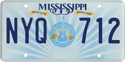 MS license plate NYQ712