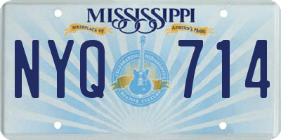 MS license plate NYQ714