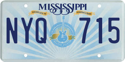 MS license plate NYQ715