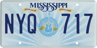 MS license plate NYQ717