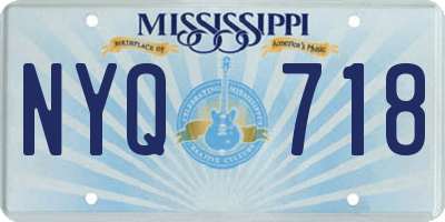 MS license plate NYQ718