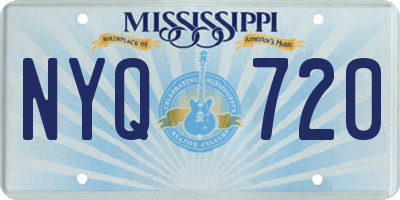 MS license plate NYQ720