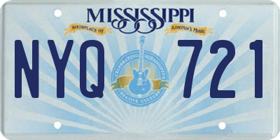 MS license plate NYQ721